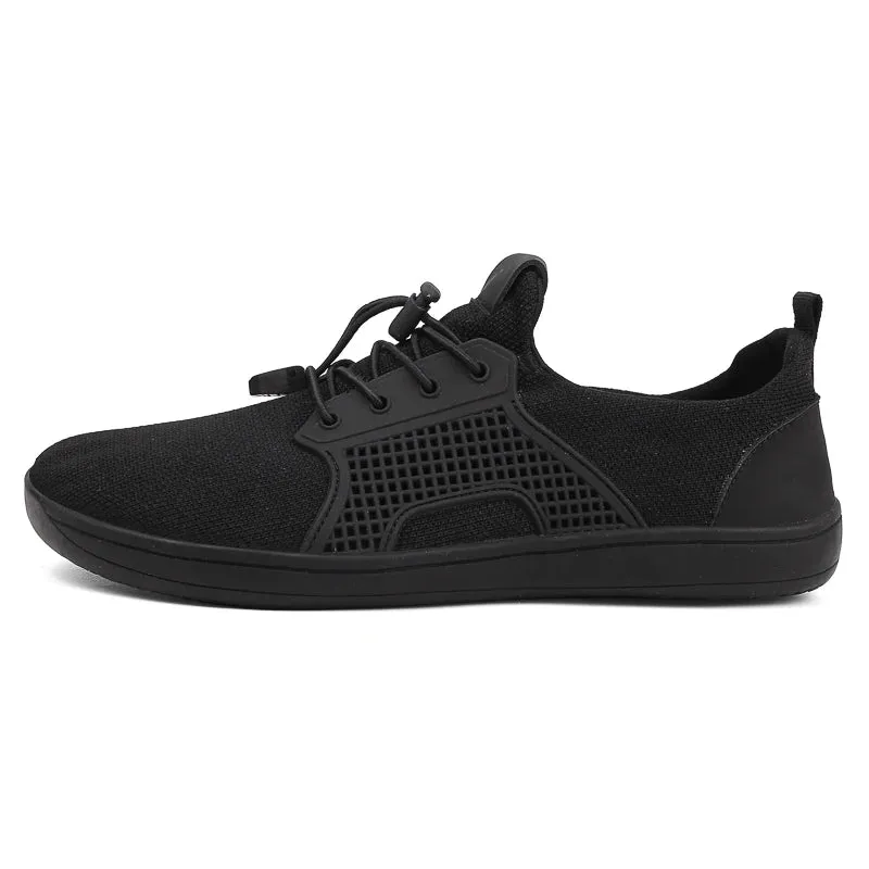 Hnzxzm Barefoot Sneakers Adult Cross-Trainer Wide Toe Box Men's Wide Minimalist Zero Drop Sole Casual Knitting Walking Shoes Large Size
