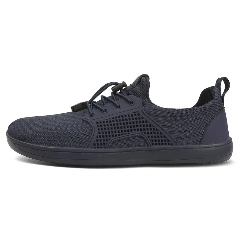 Hnzxzm Barefoot Sneakers Adult Cross-Trainer Wide Toe Box Men's Wide Minimalist Zero Drop Sole Casual Knitting Walking Shoes Large Size