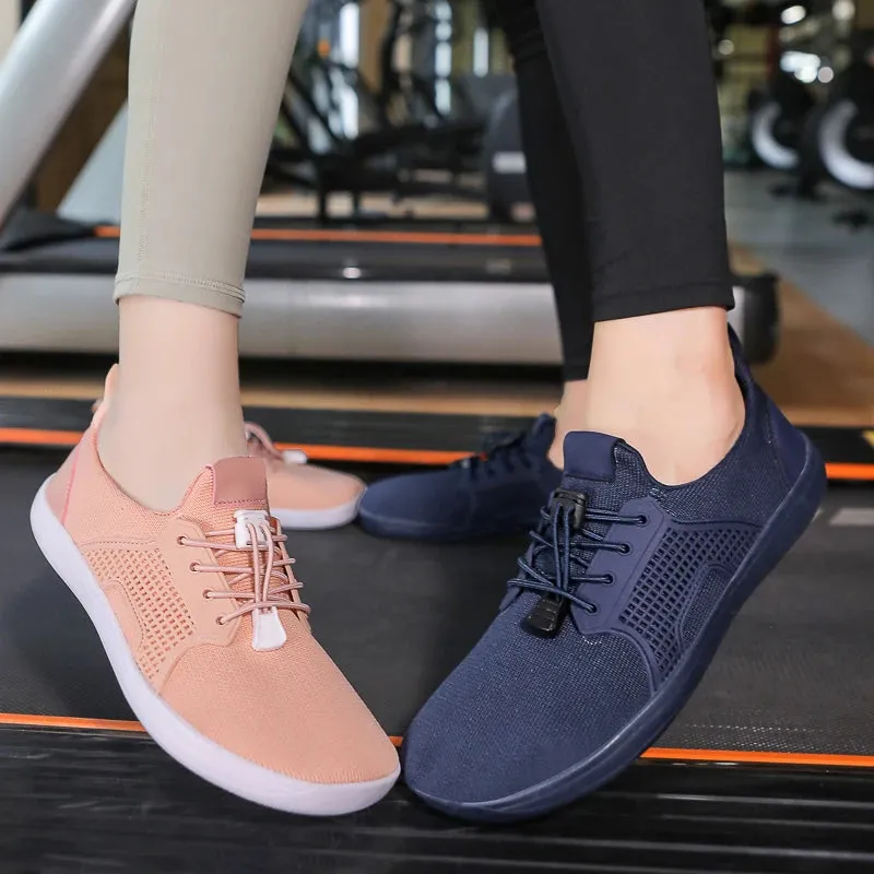 Hnzxzm Barefoot Sneakers Adult Cross-Trainer Wide Toe Box Men's Wide Minimalist Zero Drop Sole Casual Knitting Walking Shoes Large Size