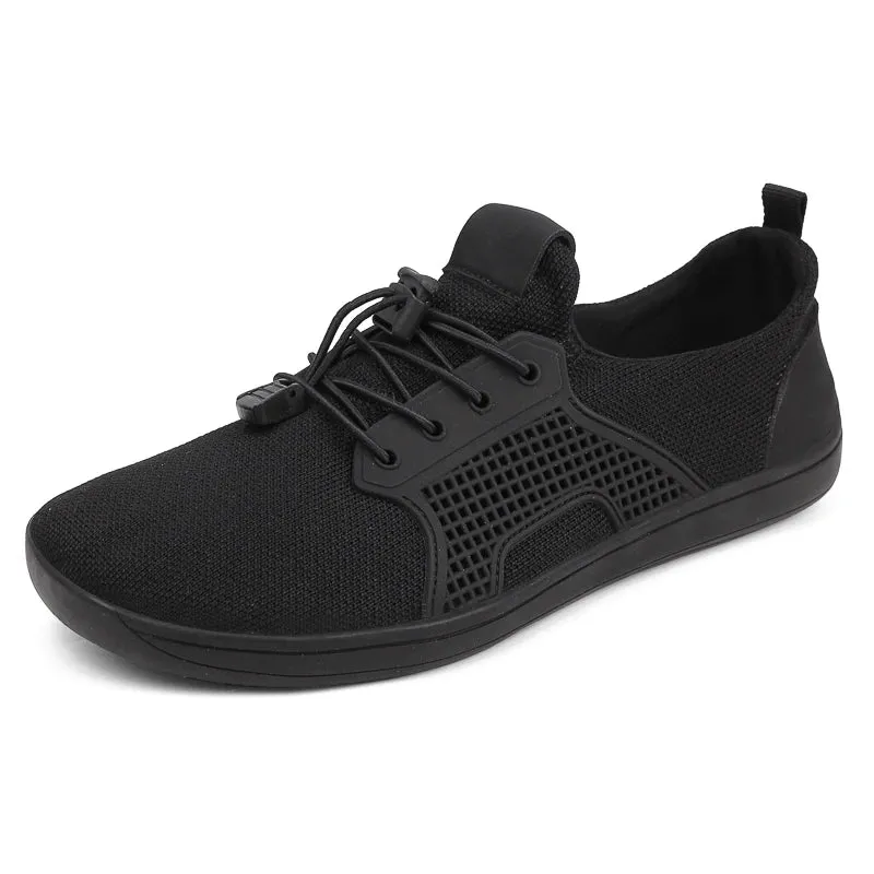 Hnzxzm Barefoot Sneakers Adult Cross-Trainer Wide Toe Box Men's Wide Minimalist Zero Drop Sole Casual Knitting Walking Shoes Large Size