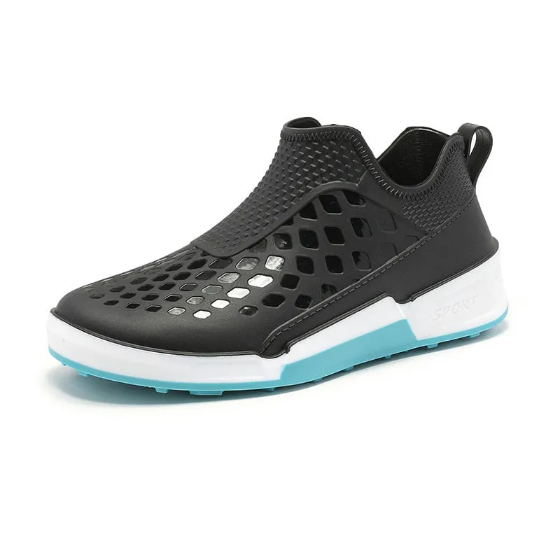 Hnzxzm New Men's Outdoor Non-slip Hiking Shoes Shaxi Fishing Rain Boots Black Work Shoes Durable Waterproof Rubber Fishing Shoes