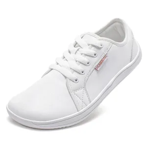 HOBIBEAR Women's Minimalist Barefoot Shoes - Wide Toe Zero Drop Leather Fashion Sneakers