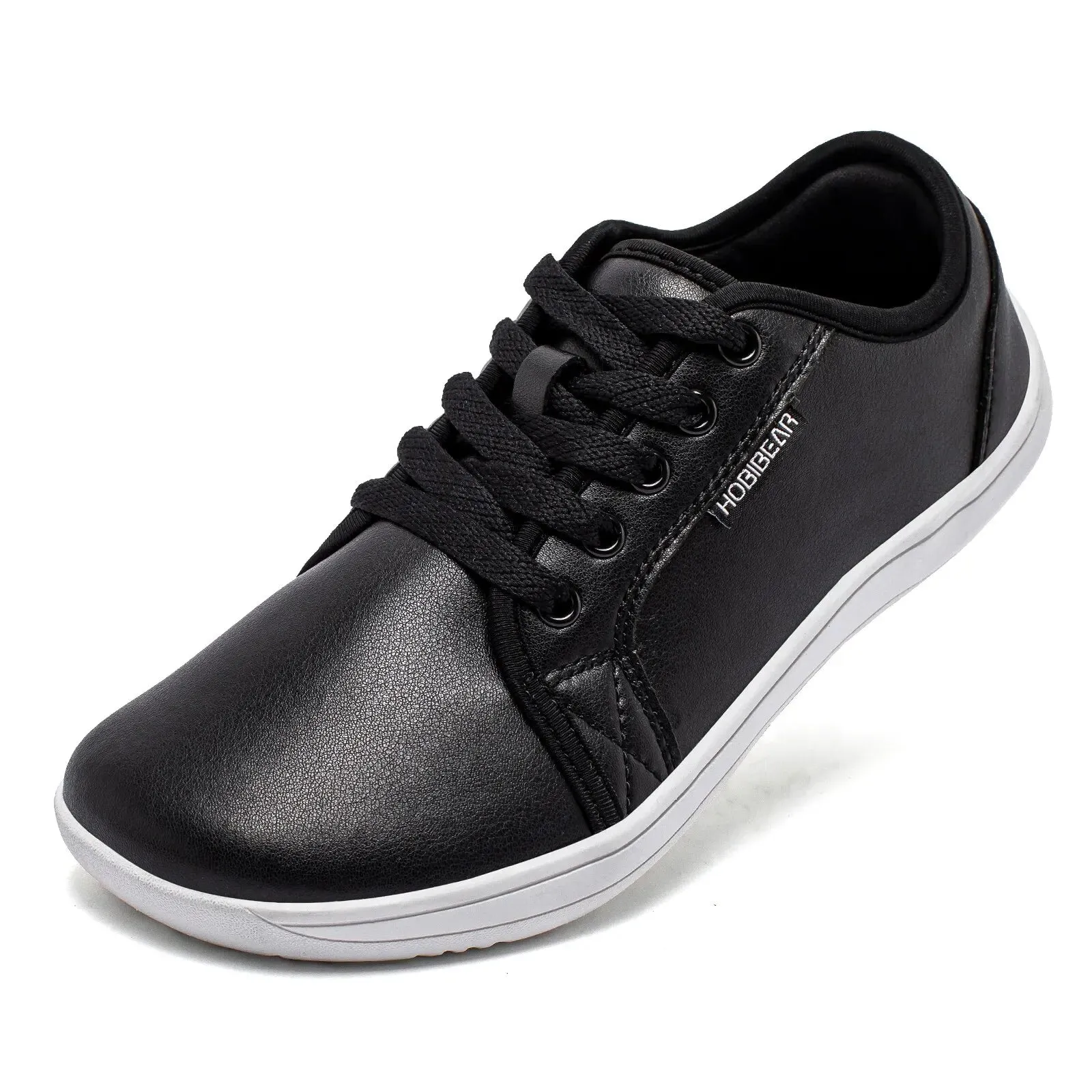 HOBIBEAR Women's Minimalist Barefoot Shoes - Wide Toe Zero Drop Leather Fashion Sneakers