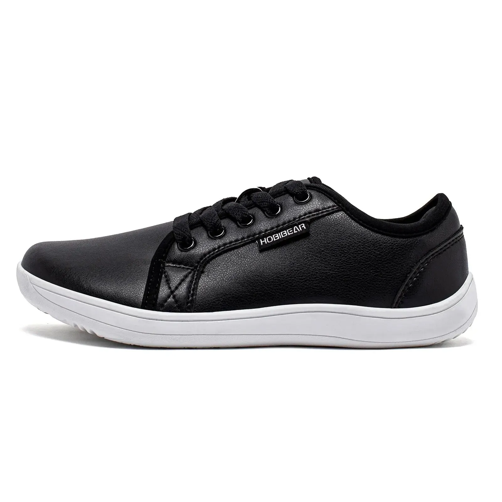 HOBIBEAR Women's Minimalist Barefoot Shoes - Wide Toe Zero Drop Leather Fashion Sneakers