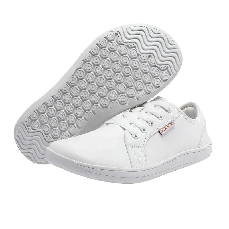 HOBIBEAR Women's Minimalist Barefoot Shoes - Wide Toe Zero Drop Leather Fashion Sneakers