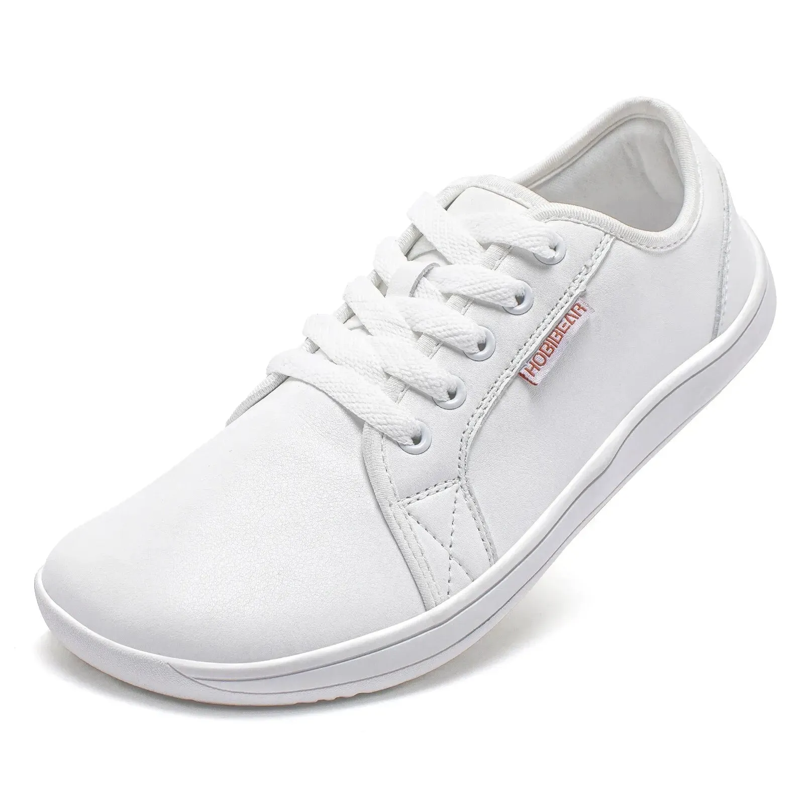 HOBIBEAR Women's Minimalist Barefoot Shoes - Wide Toe Zero Drop Leather Fashion Sneakers