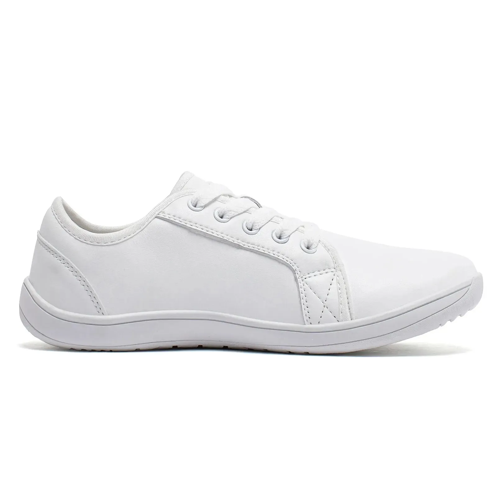 HOBIBEAR Women's Minimalist Barefoot Shoes - Wide Toe Zero Drop Leather Fashion Sneakers