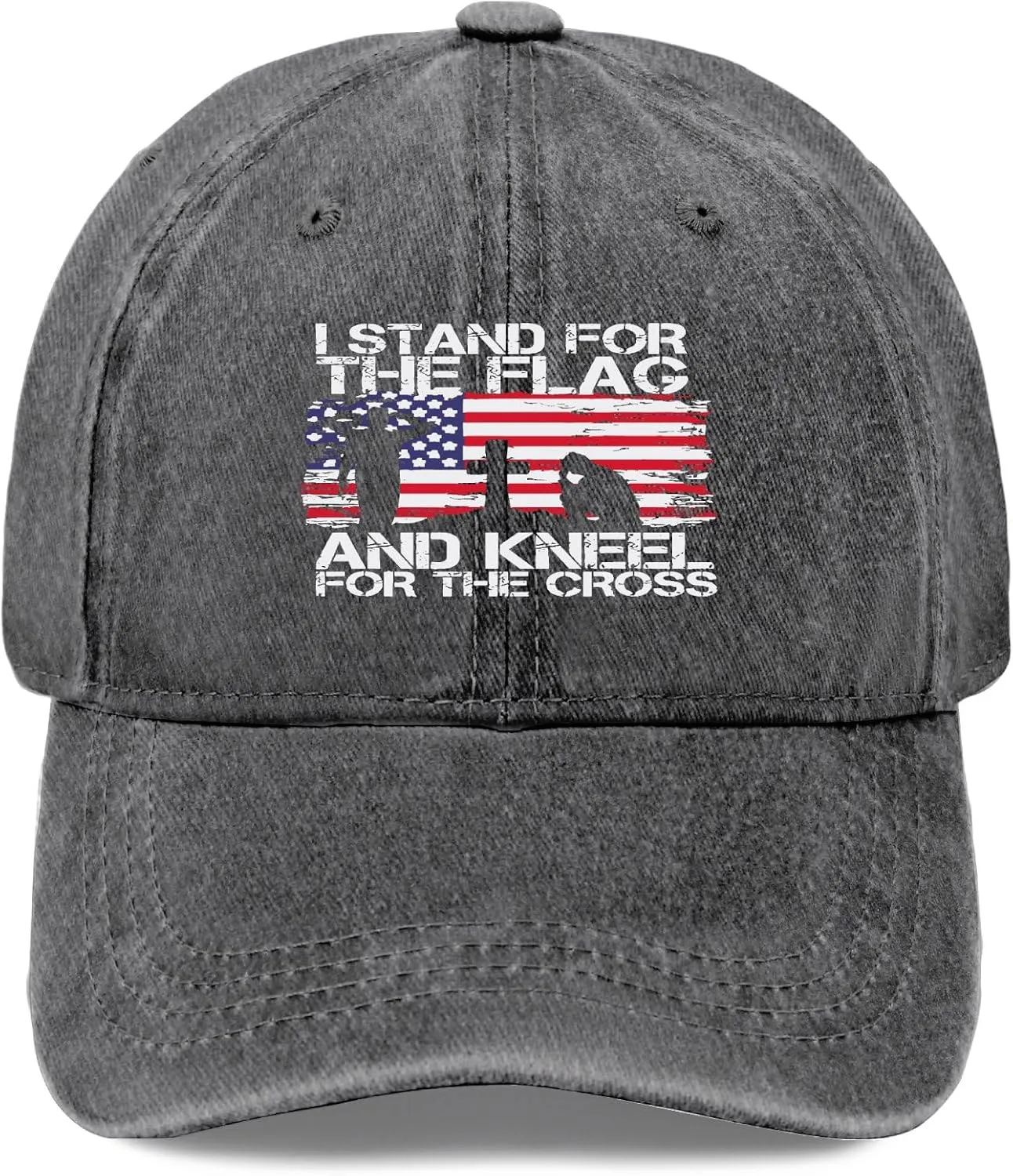 I Stands for The Flag and Kneels for The Cross Flag Mens Baseball Hats Cool Hats for Women Breathable Cap Sun Hat