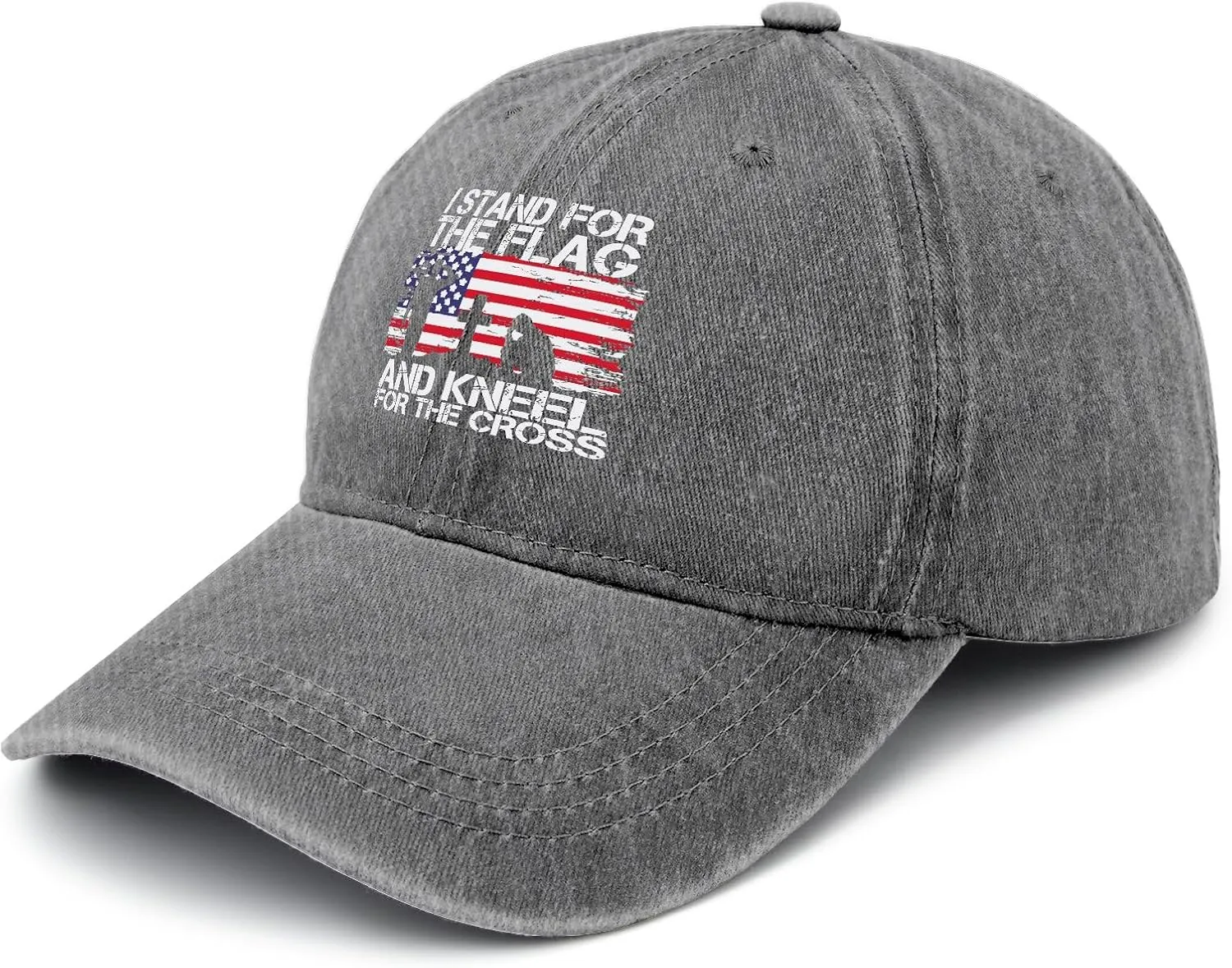 I Stands for The Flag and Kneels for The Cross Flag Mens Baseball Hats Cool Hats for Women Breathable Cap Sun Hat
