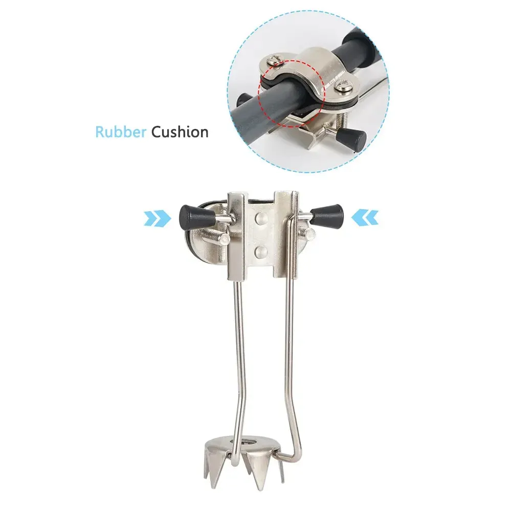 Ice Claw Crampon Stainless Steel Hiking Grip Crutches Anti-skid Non Slip for Winter Outdoor Snow Mountaineering Claw