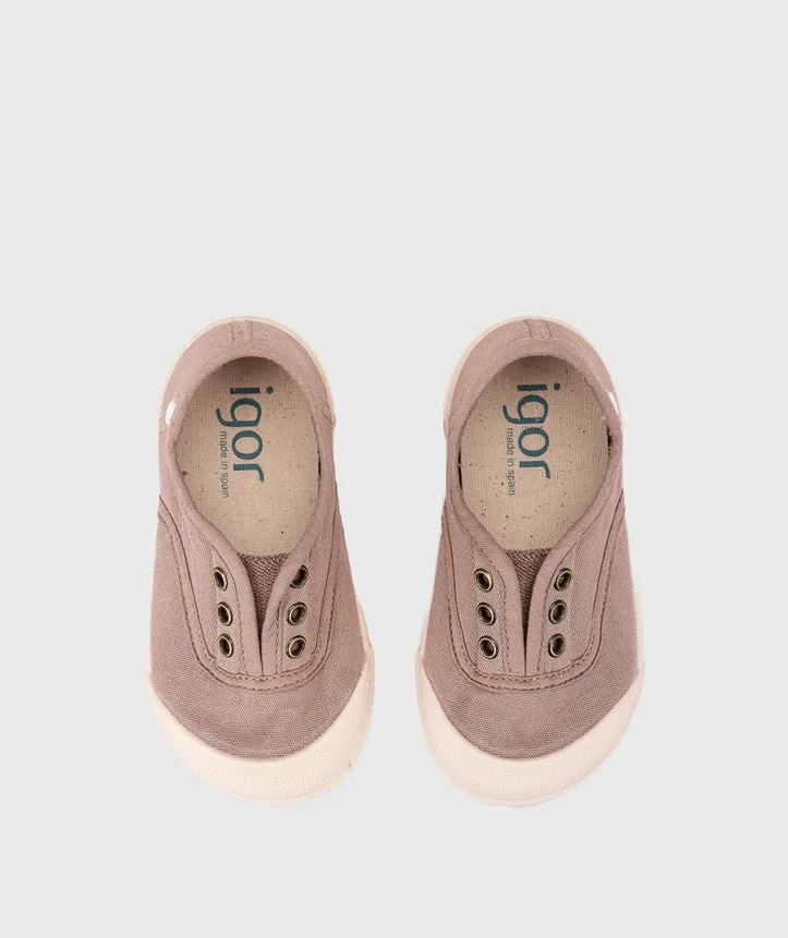Igor Boy's And Girl's Lona Laceless Shoes - Cacao