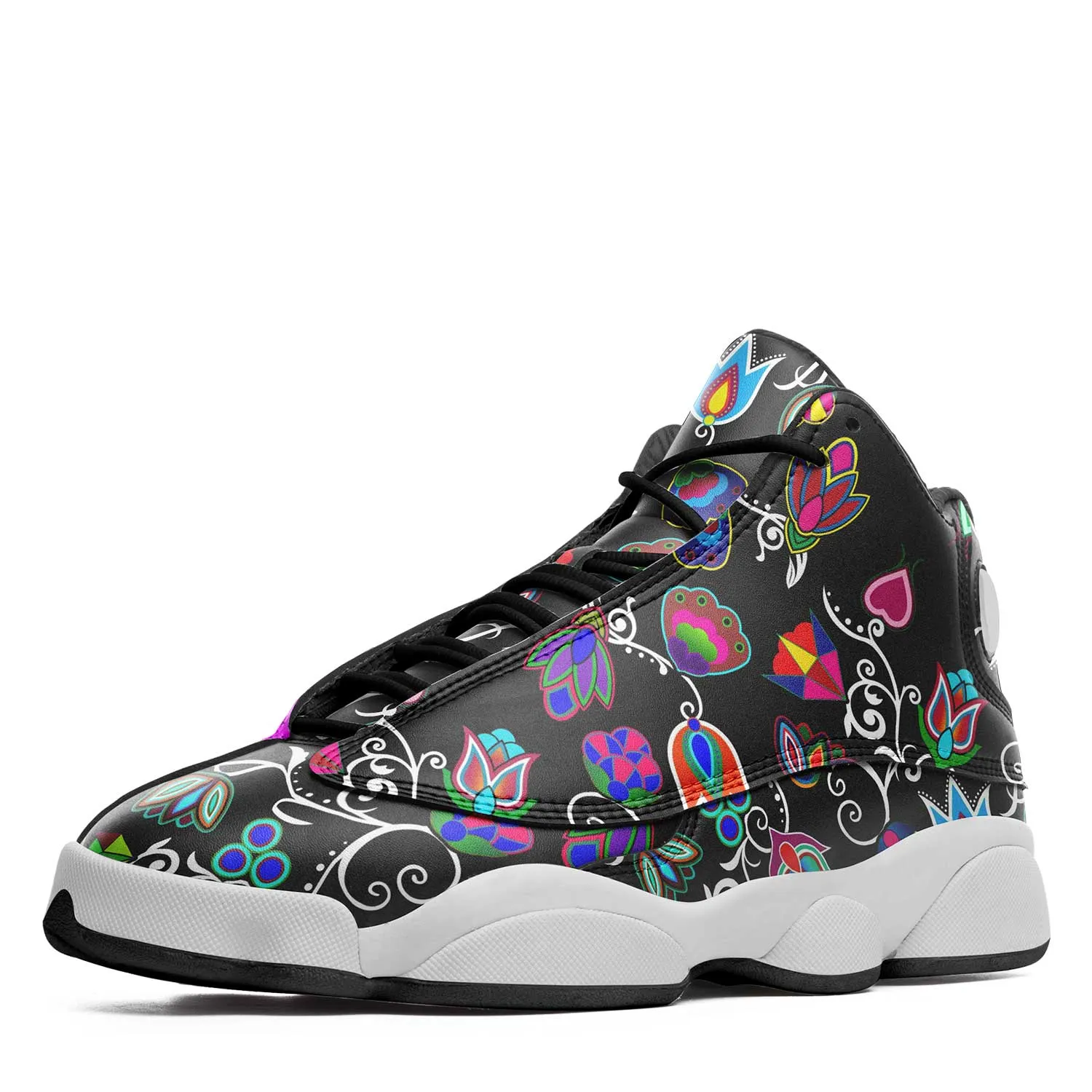 Indigenous Paisley - Black Isstsokini Athletic Shoes