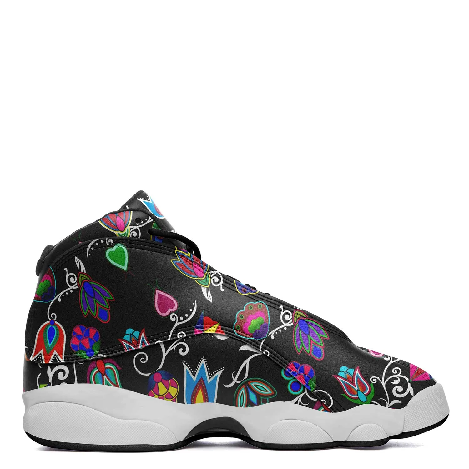 Indigenous Paisley - Black Isstsokini Athletic Shoes