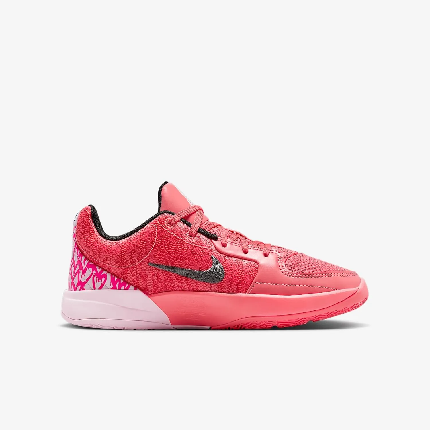 Ja 2 "Heart Eyes Big Kids' Basketball Shoes (IB8833-800, Magic Ember/Pink Foam/Deep Night/Iron Grey)