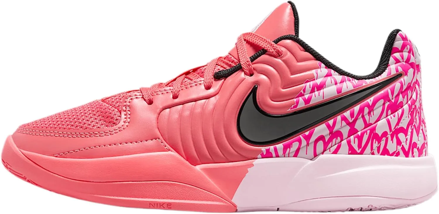 Ja 2 "Heart Eyes Big Kids' Basketball Shoes (IB8833-800, Magic Ember/Pink Foam/Deep Night/Iron Grey)