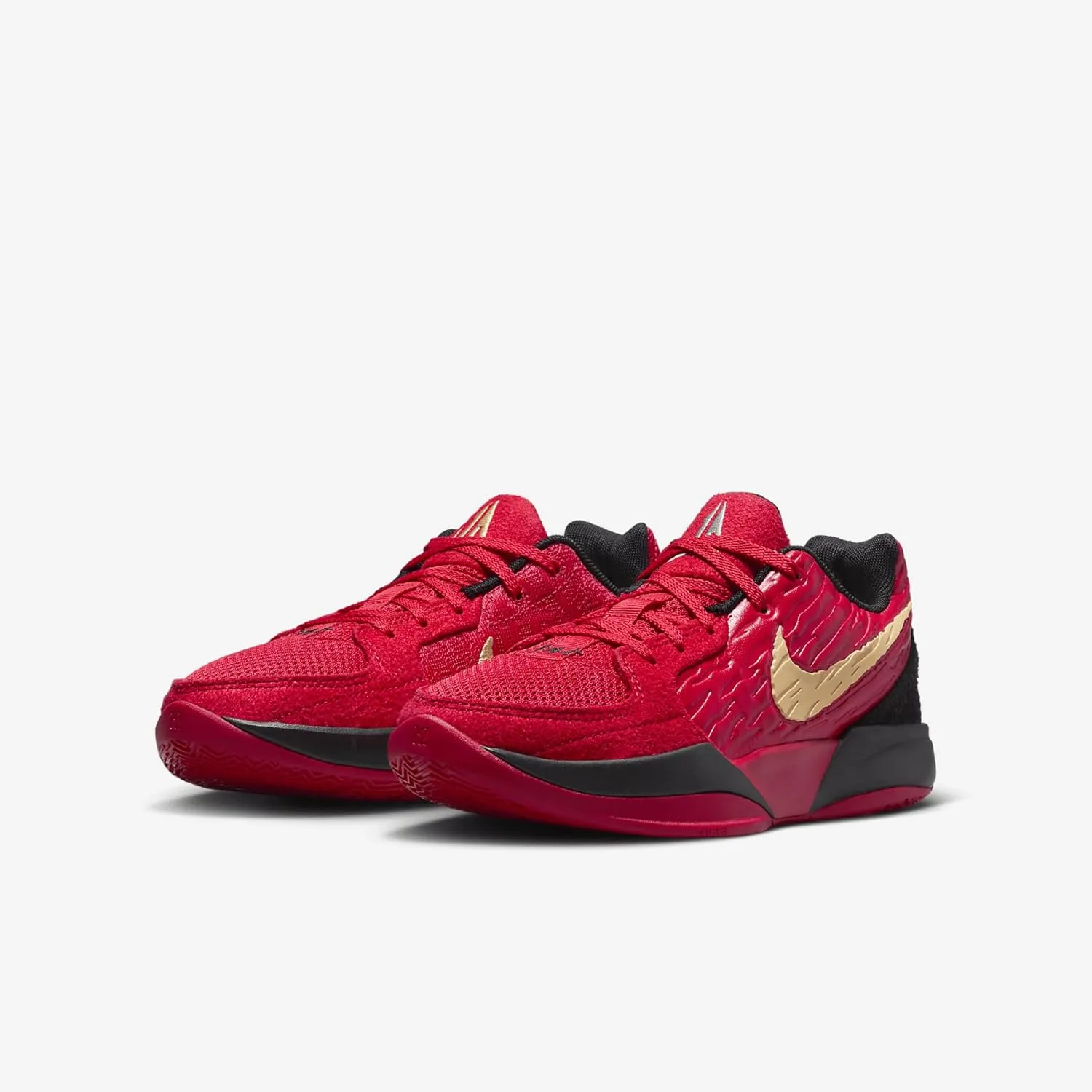 Ja 2 "Nightmare Big Kids' Basketball Shoes (IB7249-600, University Red/Black/Jade Horizon/Celestial Gold)