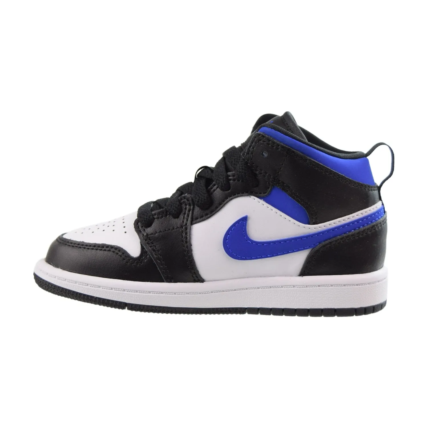 Jordan 1 Mid (PS) Little Kids' Shoes White-Black-Racer Blue