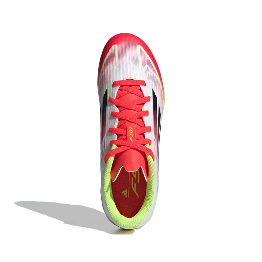 JR F50 League FG Soccer Cleat - Cloud White/Core Black/Solar Yellow - Regular (D)