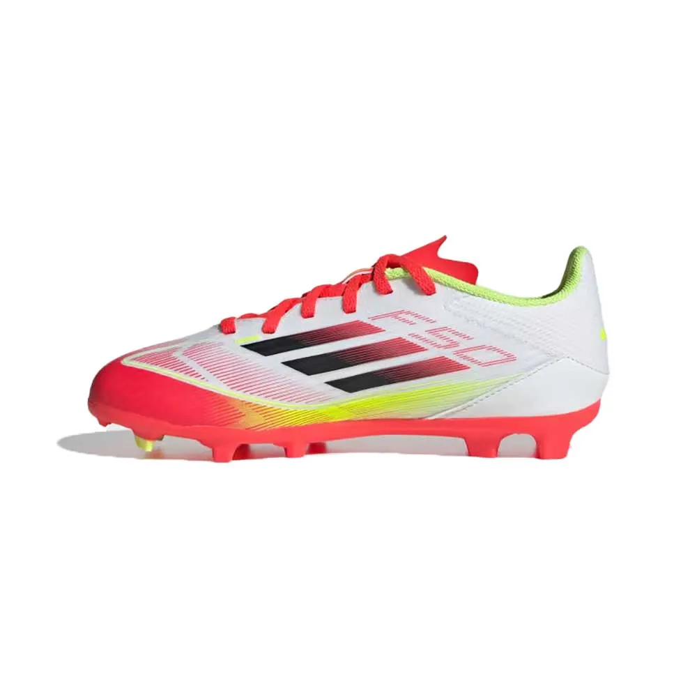 JR F50 League FG Soccer Cleat - Cloud White/Core Black/Solar Yellow - Regular (D)