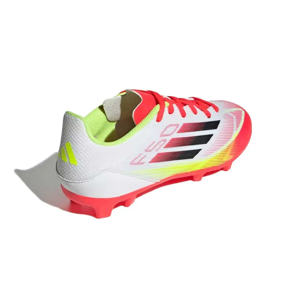 JR F50 League FG Soccer Cleat - Cloud White/Core Black/Solar Yellow - Regular (D)