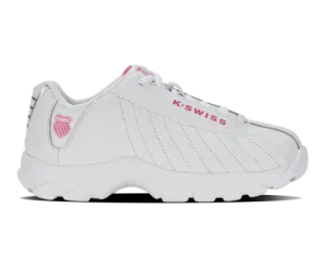 K-Swiss Kids St329 White Shocking Pink Shoes