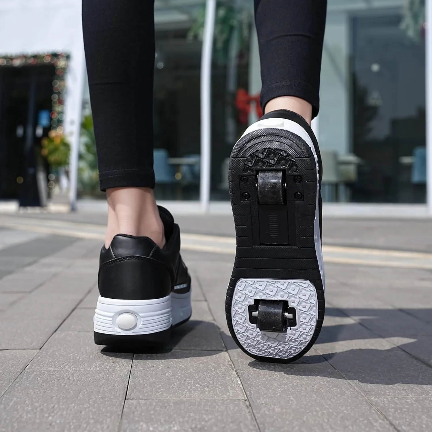 Kids Roller Skate Shoes with Wheels Roller Sneakers for Boys Girls Kids Deformation Wheeled Shoes 