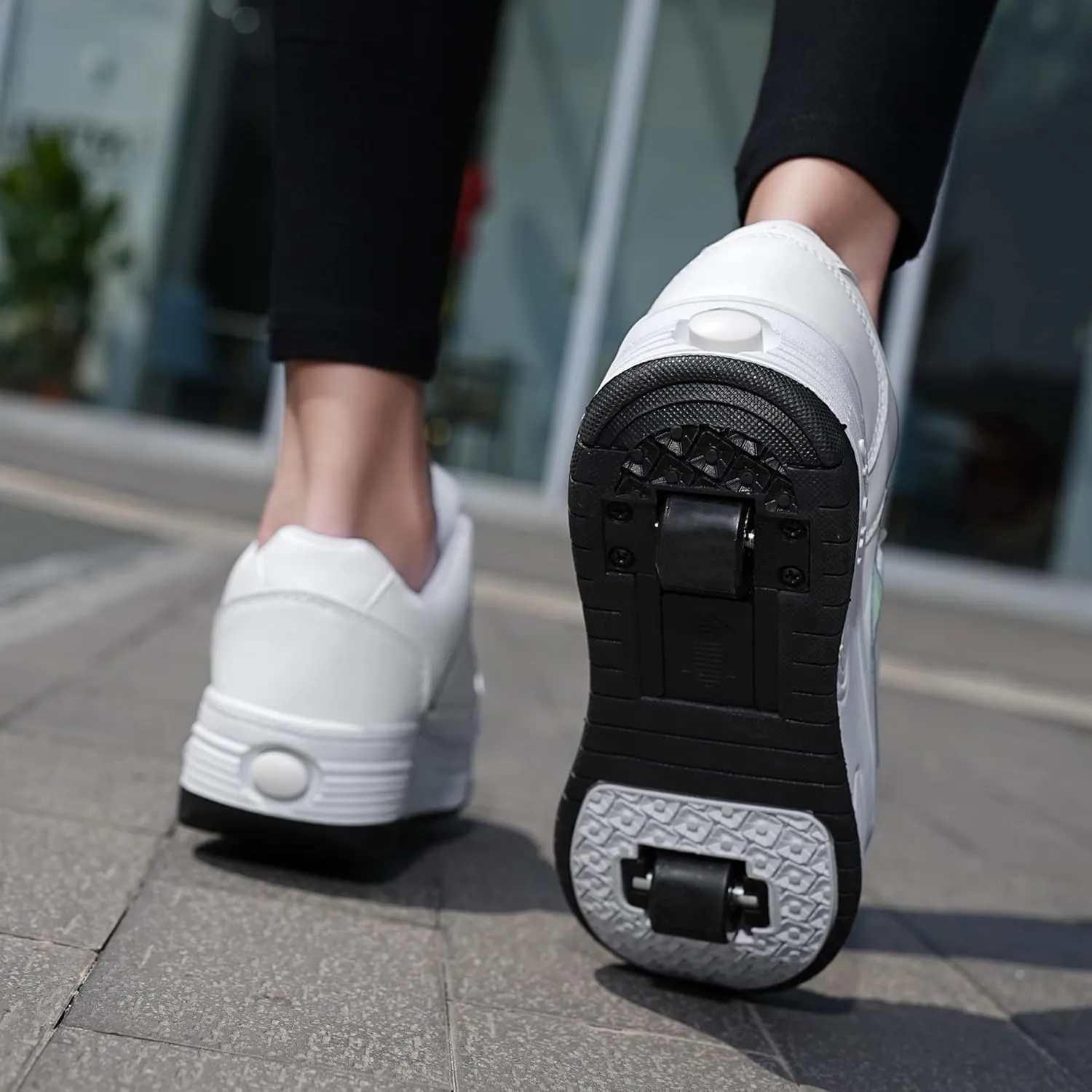 Kids Roller Skate Shoes with Wheels Roller Sneakers for Boys Girls Kids Deformation Wheeled Shoes 