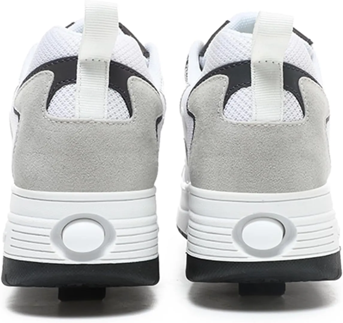 Kids Roller Skate Shoes with Wheels Roller Sneakers for Boys Girls Kids Deformation Wheeled Shoes 