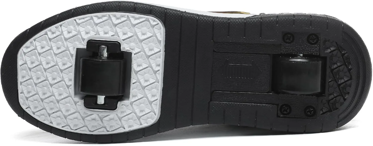 Kids Roller Skate Shoes with Wheels Roller Sneakers for Boys Girls Kids Deformation Wheeled Shoes 