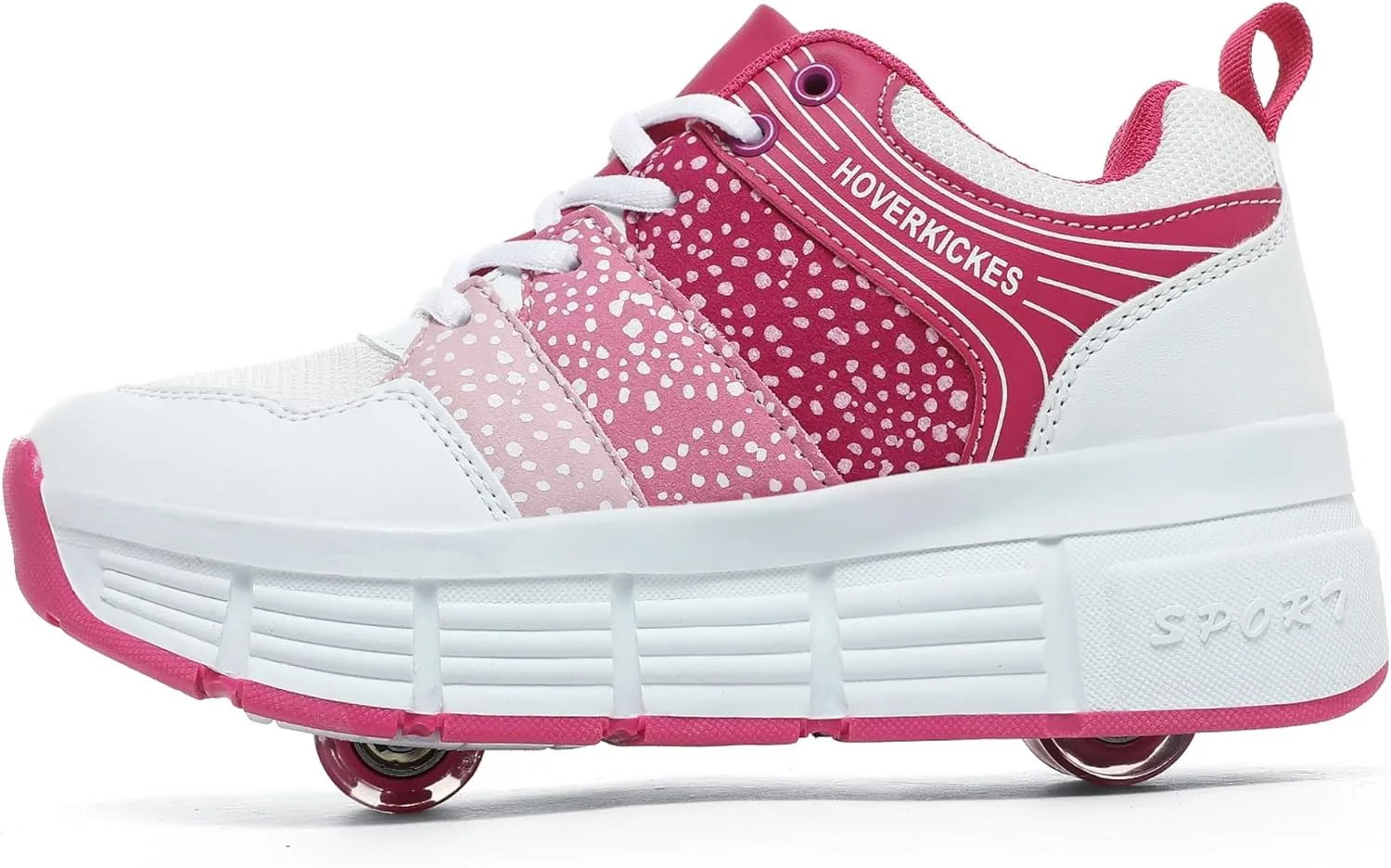 Kids Roller Skate Shoes with Wheels Roller Sneakers for Boys Girls Kids Deformation Wheeled Shoes 