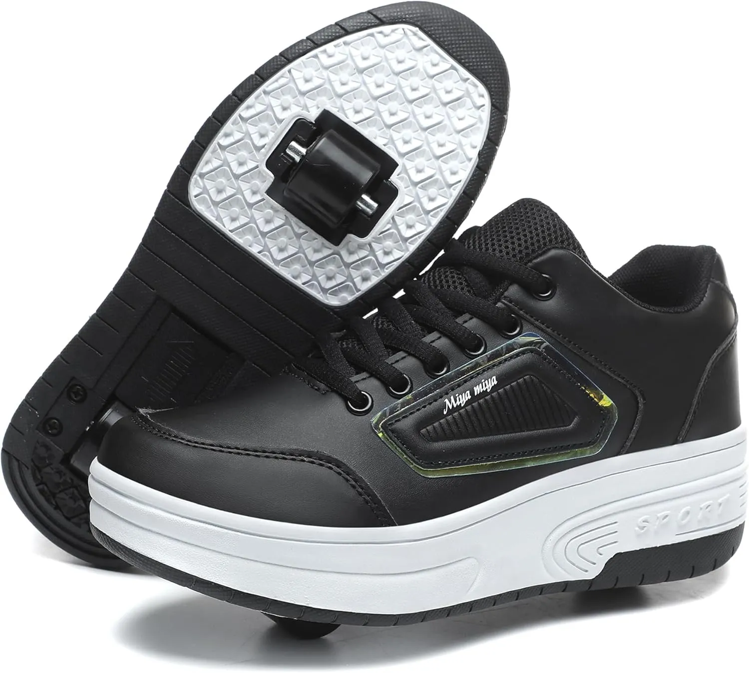 Kids Roller Skate Shoes with Wheels Roller Sneakers for Boys Girls Kids Deformation Wheeled Shoes 