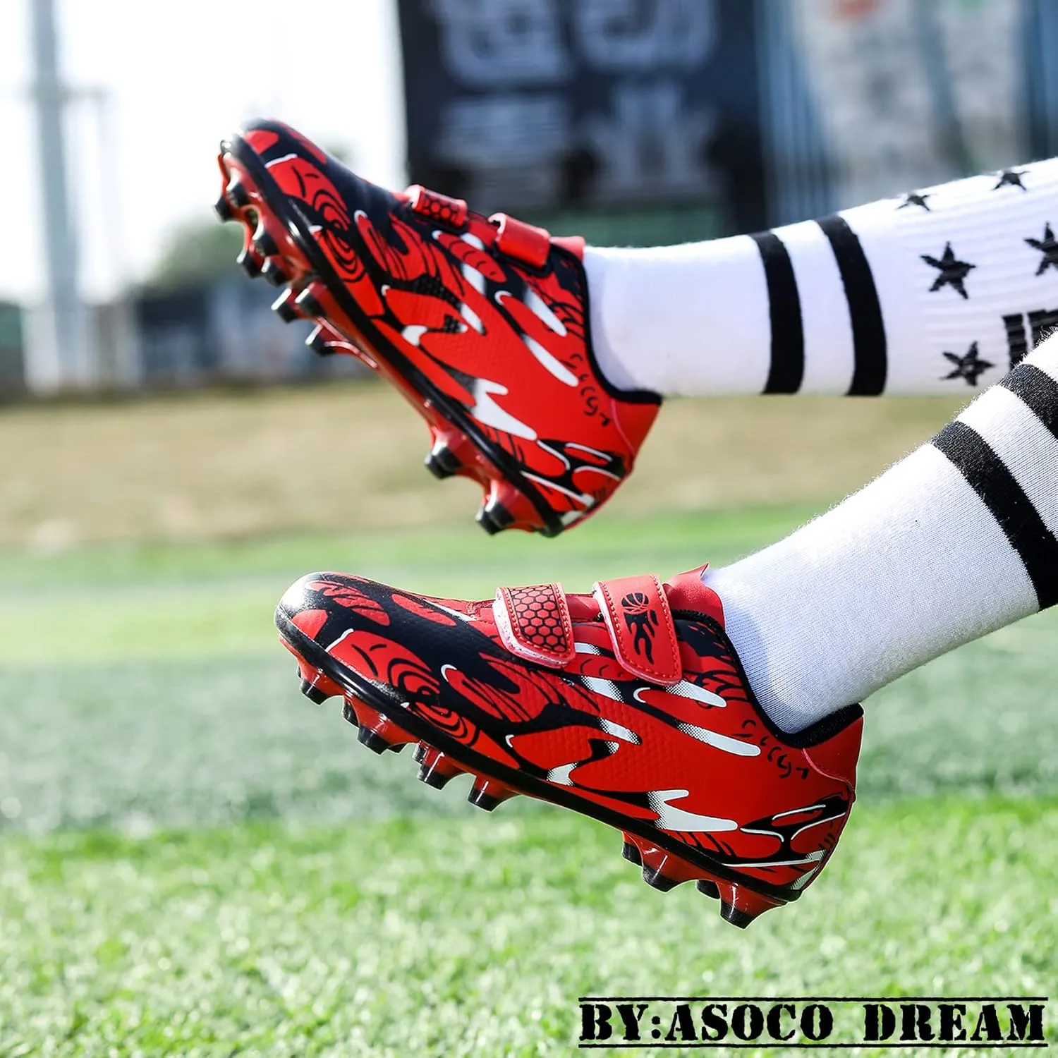Kids Soccer Cleats Boys Girls Firm Ground Soccer Shoes Youth Professional Athletic Outdoor Football Cleats Shoes