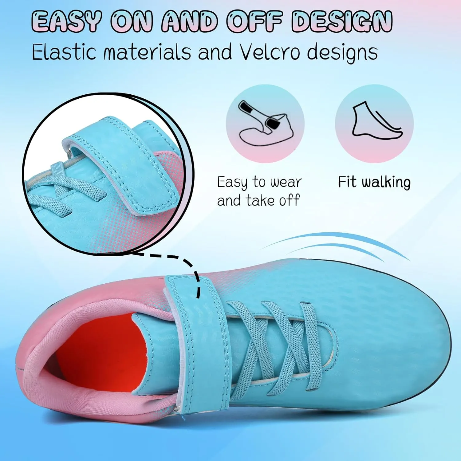 Kids Soccer Cleats Boys Girls Football Cleats Outdoor Indoor Soccer Shoes AG TF