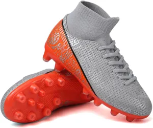 Kids Soccer Cleats Boys Girls Football Cleats Youth Baseball Cleats Zapatos de Futbol para Nios Athletic Outdoor Soccer Shoes High Top Football Shoes Indoor Soccer Training Baseball Cleats Boys