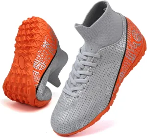 Kids Soccer Cleats Boys Girls Football Cleats Youth Baseball Cleats Zapatos de Futbol para Nios Athletic Outdoor Soccer Shoes High Top Football Shoes Indoor Soccer Training Baseball Cleats Boys