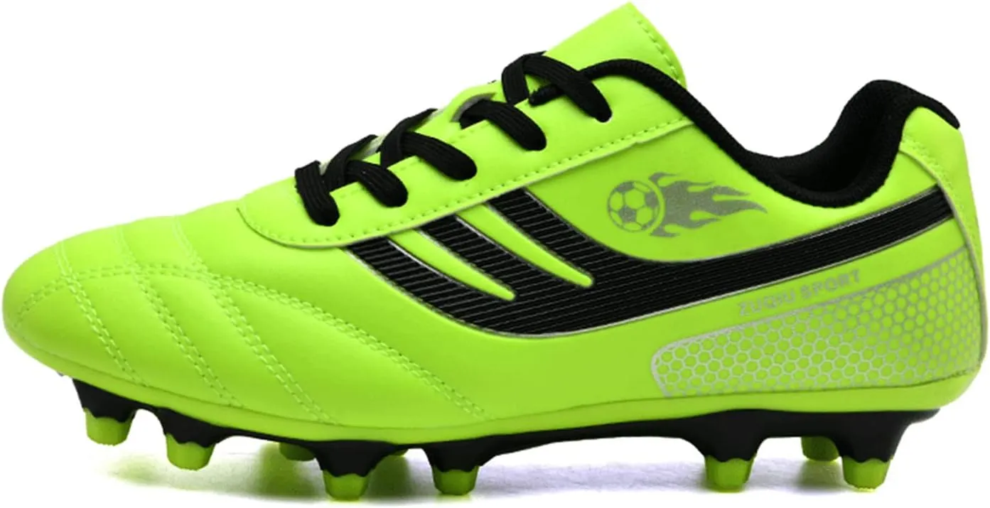 Kids Soccer Cleats Firm Ground Outdoor Soccer Shoes for Boys Girls
