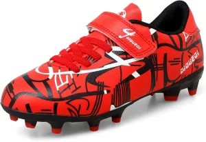 Kids Soccer Cleats Shoes Boys Girls Athletic Outdoor Indoor Firm Ground Soccer Shoes Comfortable Football Shoes