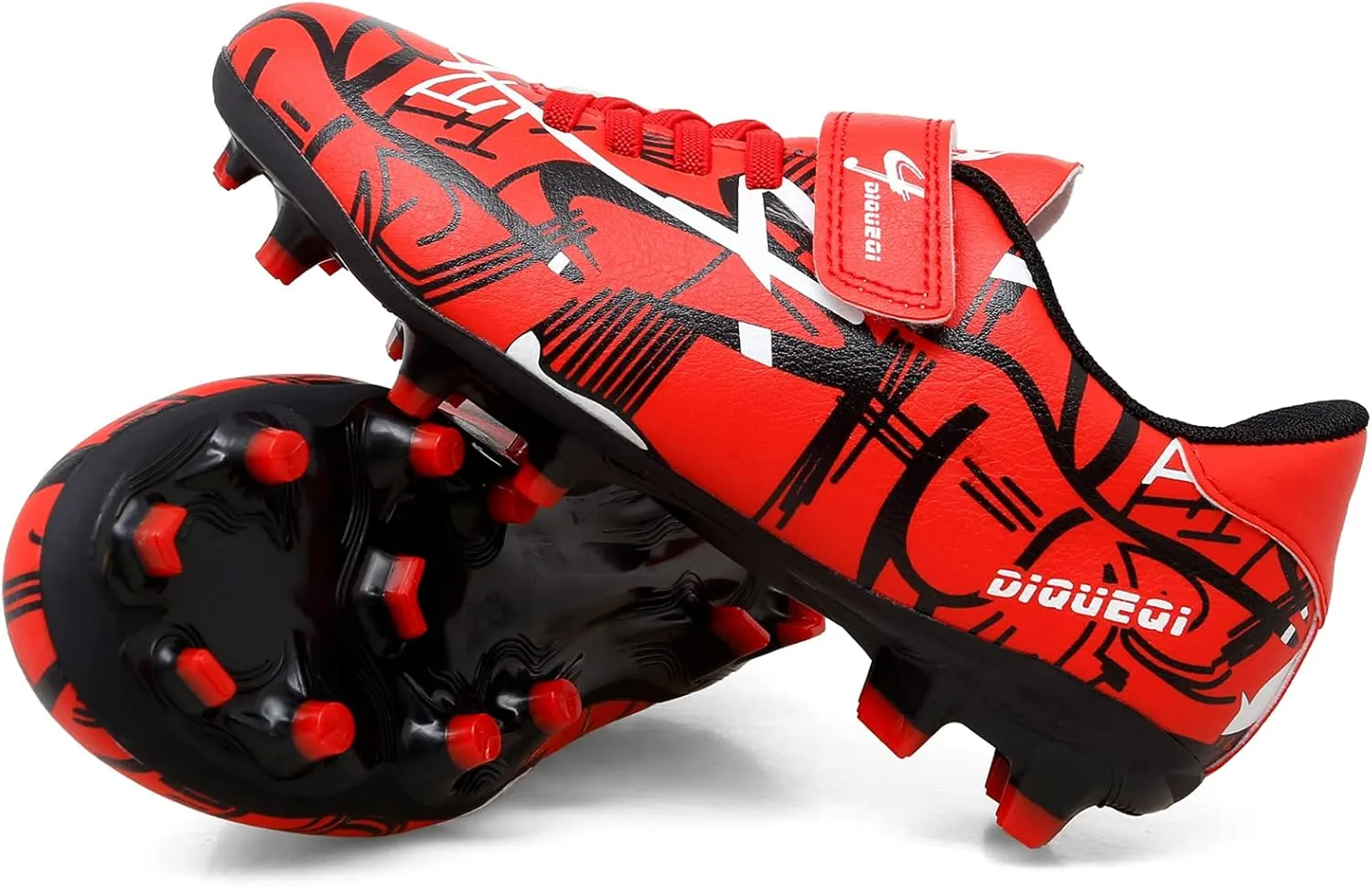 Kids Soccer Cleats Shoes Boys Girls Athletic Outdoor Indoor Firm Ground Soccer Shoes Comfortable Football Shoes