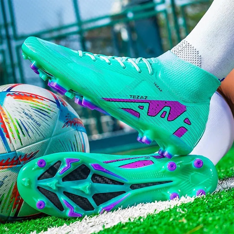 Kids Soccer Shoes Boys Girls Firm Ground Professional Athletic Outdoor Football Cleats for Youth Futsal
