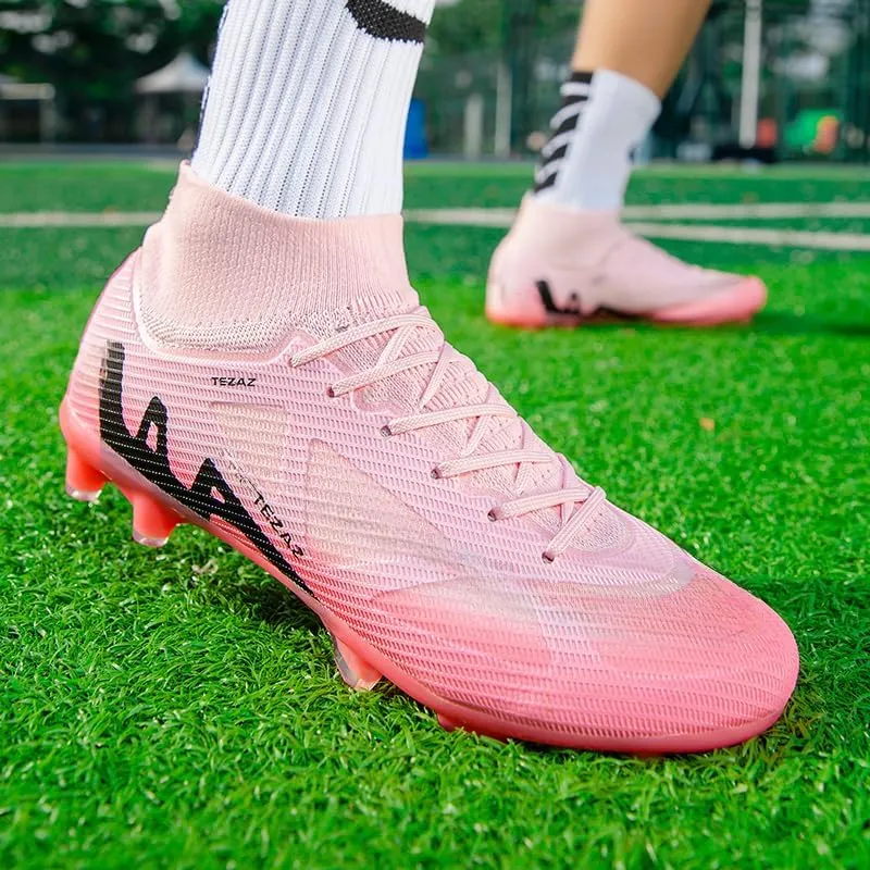 Kids Soccer Shoes Boys Girls Firm Ground Professional Athletic Outdoor Football Cleats for Youth Futsal