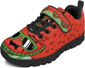 Kids Unisex Tennis Running Shoes Breathable Soft Walking Sneakers for Boys Girls Elastic Cushioned Travel Shoe for Kids Size 11-15 Black Sole