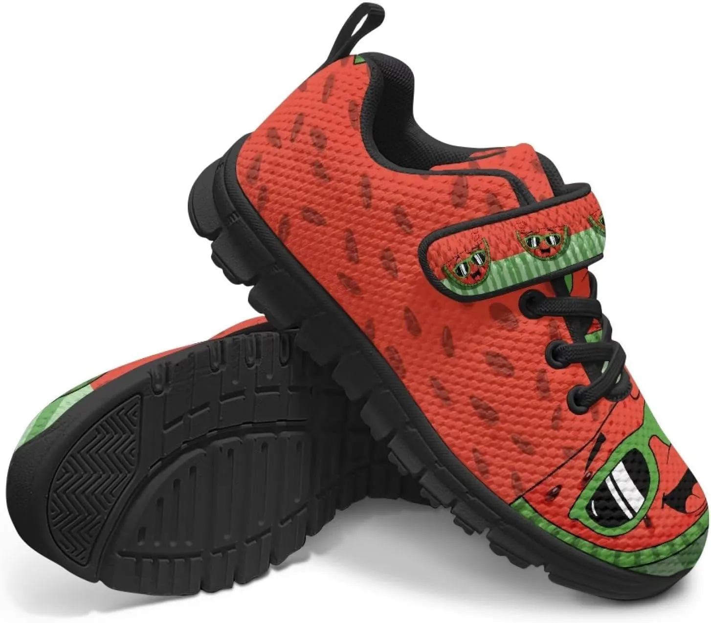 Kids Unisex Tennis Running Shoes Breathable Soft Walking Sneakers for Boys Girls Elastic Cushioned Travel Shoe for Kids Size 11-15 Black Sole