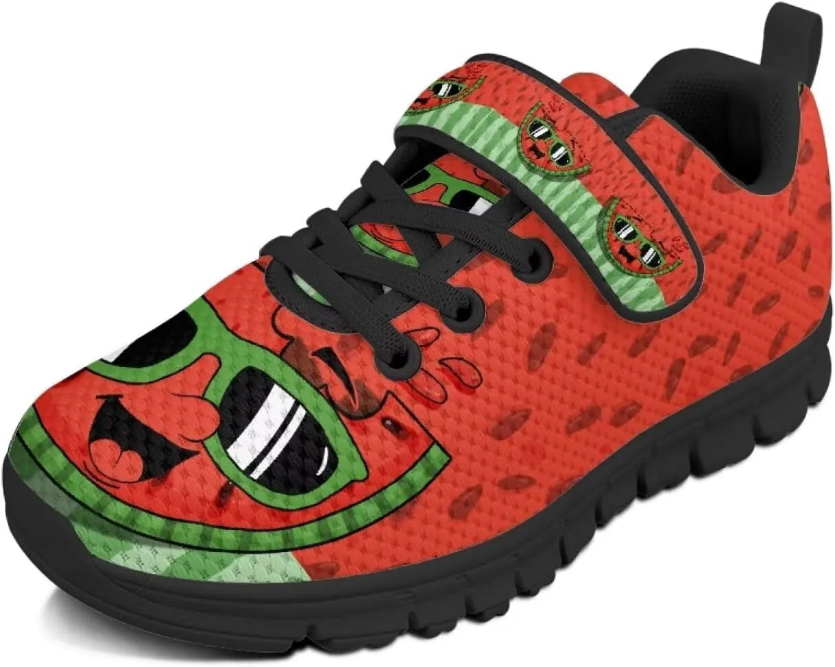 Kids Unisex Tennis Running Shoes Breathable Soft Walking Sneakers for Boys Girls Elastic Cushioned Travel Shoe for Kids Size 11-15 Black Sole