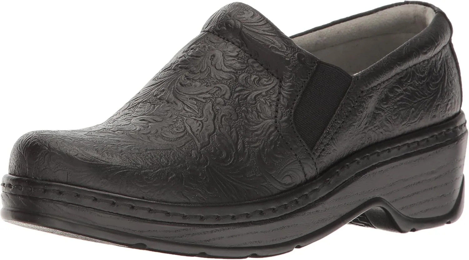 Klogs Footwear Naples Women's Shoes - Premium Nursing Shoes for Superior Comfort & Stability - Slip-Resistant Outsoles, Supportive Insoles, Lightweight Design Black Tooled Size 10 Wide US