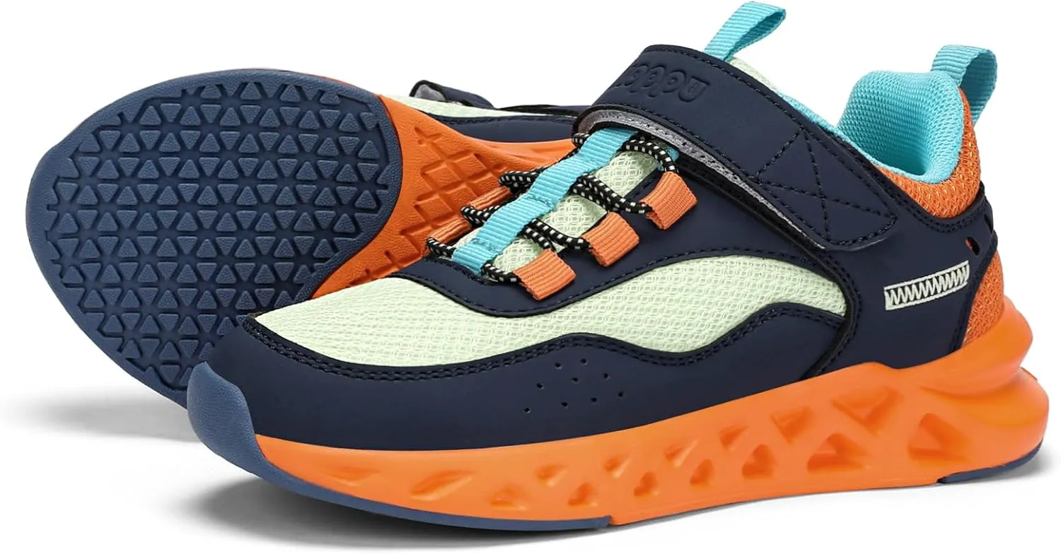 koppu Boys Tennis Shoes Girls Kids Slip on Sneakers Lightweight Breathable Strap Athletic Running Shoes for Toddler/Little Kid/Big Kid