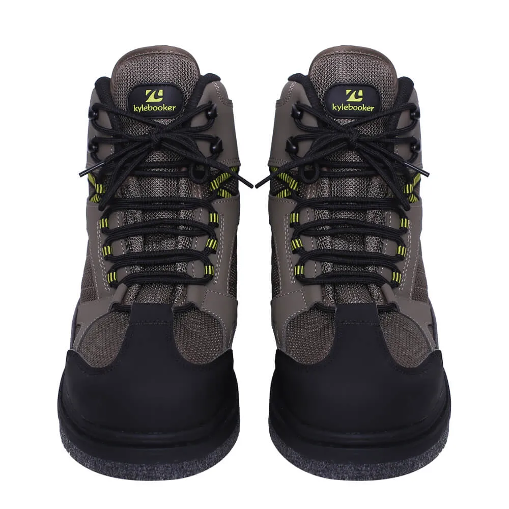 Kylebooker Fly Fishing Felt & Rubber Sole Wading Boots Waders Shoes WB001