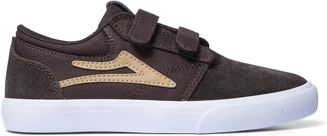 Lakai Griffin Kids Skate Shoes, Chocolate Suede, 3