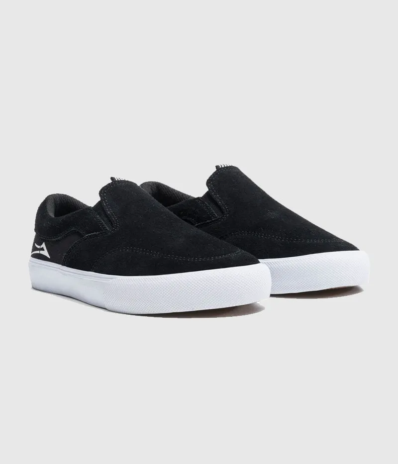 Lakai Owen Slip-on Kids Skate Black Suede