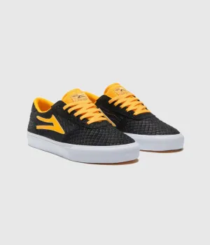 Lakai x Doomsayers Manchester Skate Shoes Black/Gold Suede