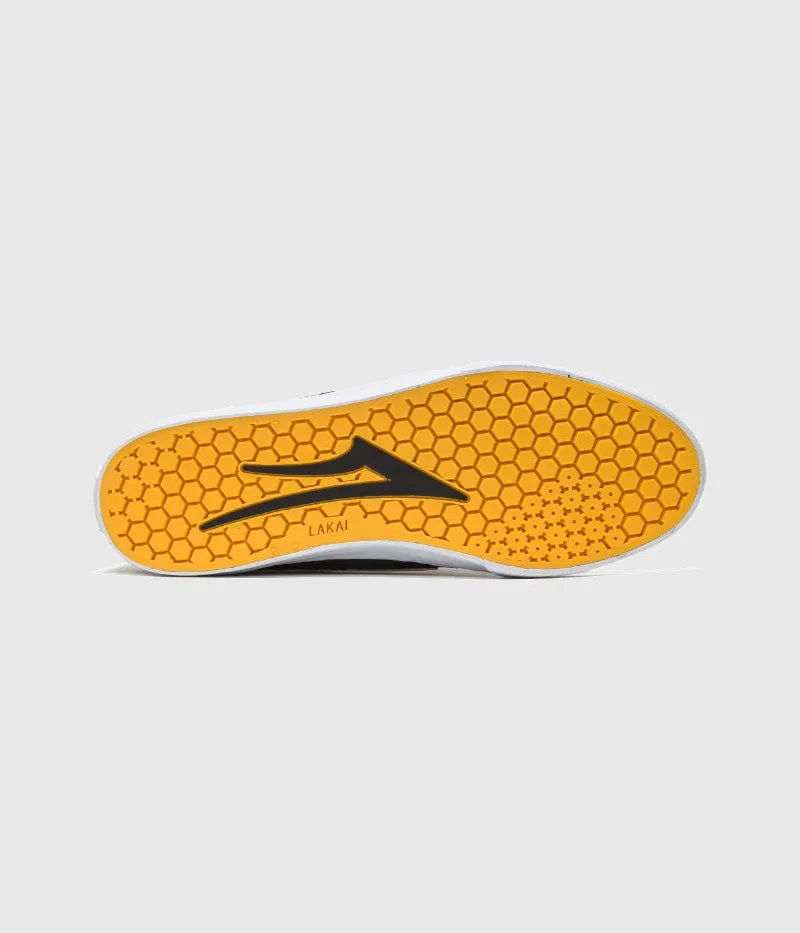 Lakai x Doomsayers Manchester Skate Shoes Black/Gold Suede